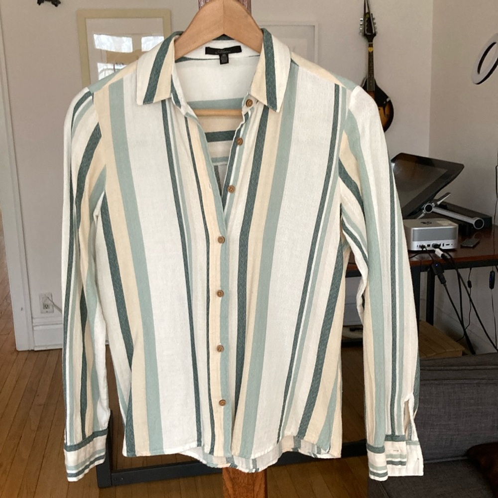 Mavi Jeans cotton striped button up shirt
